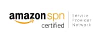 Logo of Amazon SPN certification for Newl one of the top ocean freight shipping companies providing 3rd party logistics warehousing.